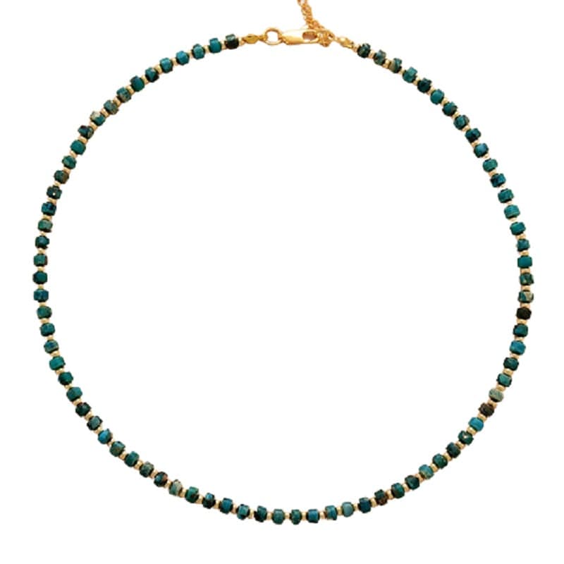 Emmespcs Colar Adulto / Multicor / Feminino Gargantilha Jaspe Imperial - Pedra Natural