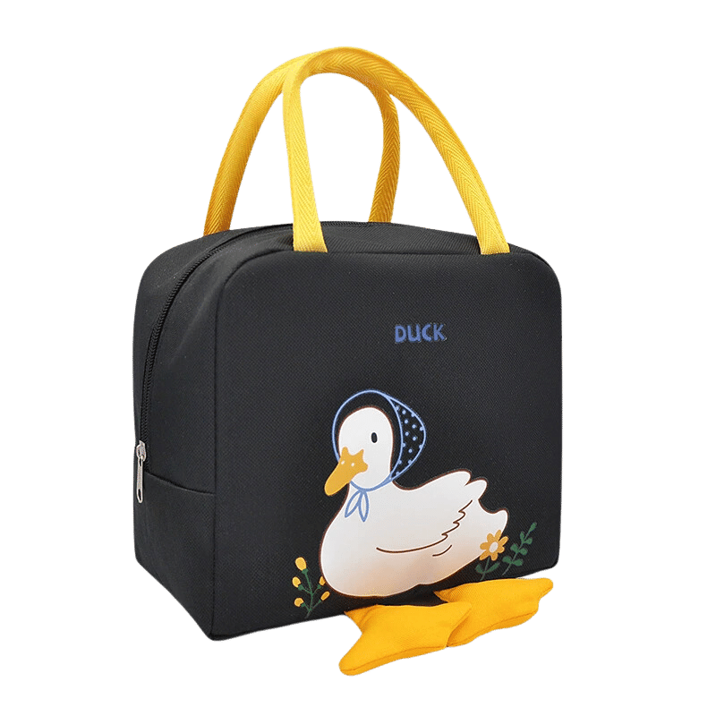 Emmespcs Bolsa Patinho Preta Nova Lancheira Escolar - Hotpak