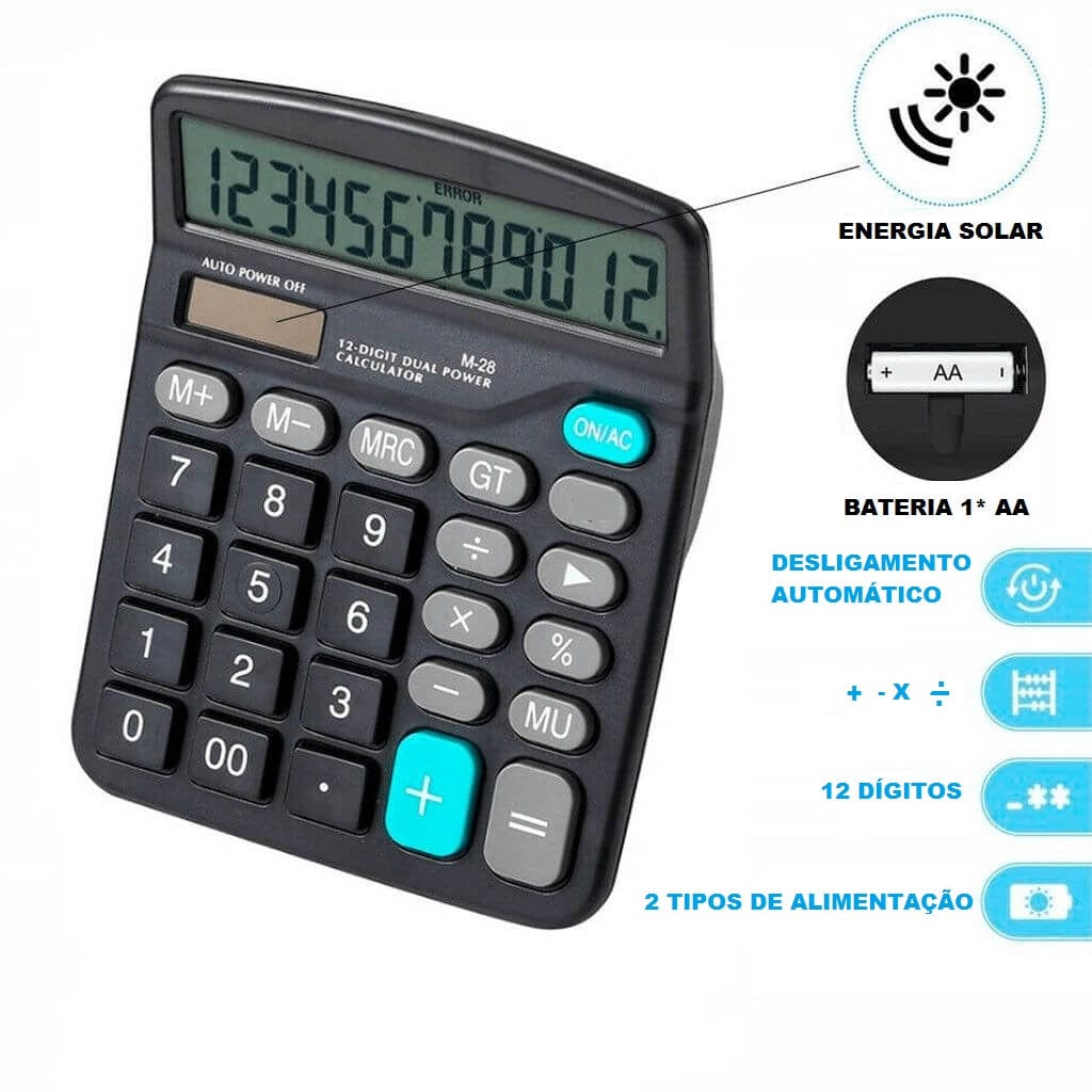 Emmespcs Eletrônicos e Ferramentas Calculadora Eletrônica 12 Digitos