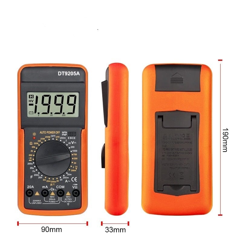 Emmespcs Eletrônicos e Ferramentas Multímetro Profissional Digital  MY9205A AC DC .